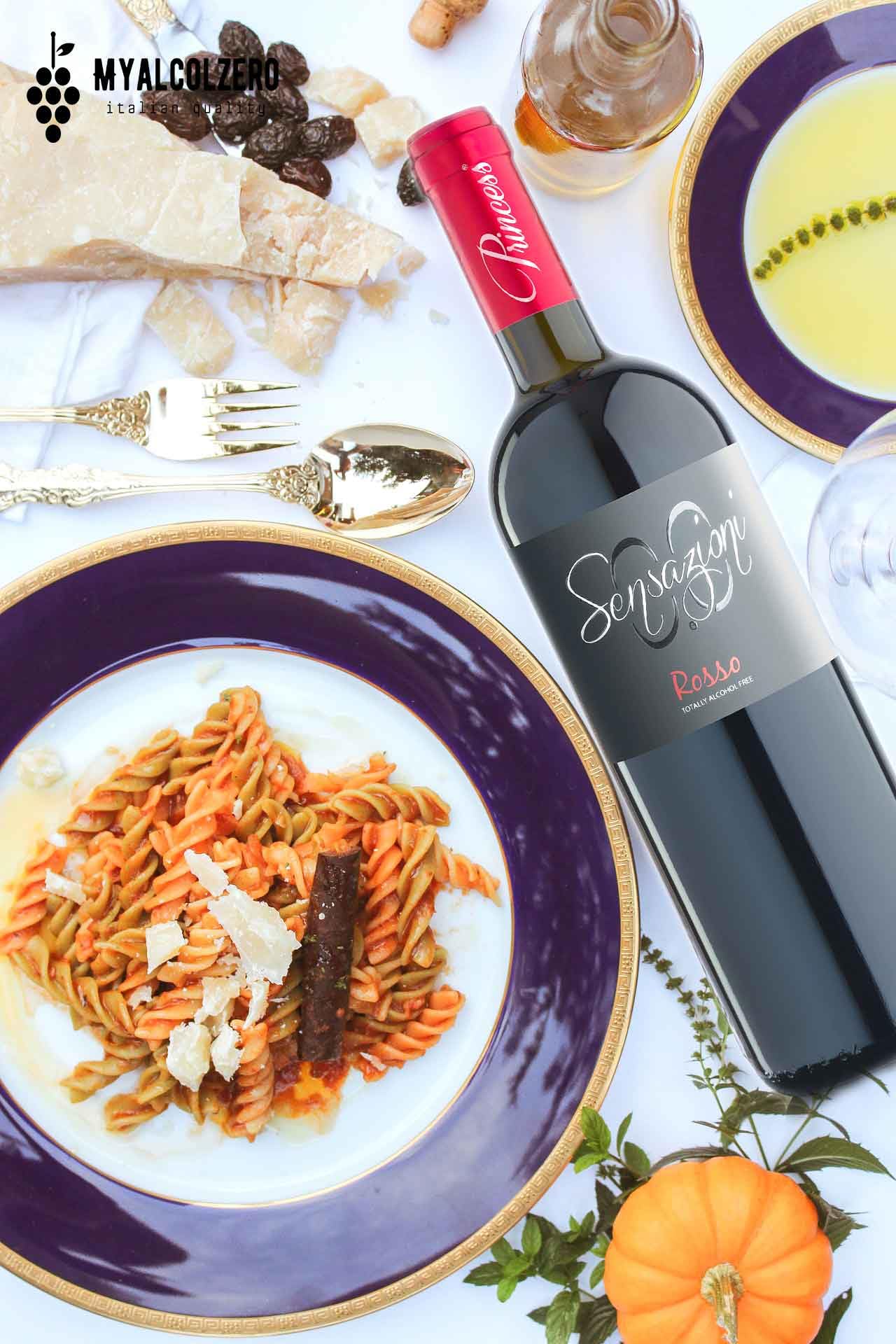 Sensazioni 0.0 Rosso Dry Taste - Analcolico da vino dealcolato (Bottiglia singola)